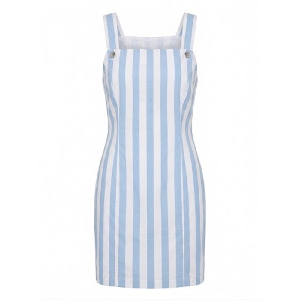 Claudie Pierlot Mini Dress, Vintage Striped Cotton Retro Coastal French Vacation